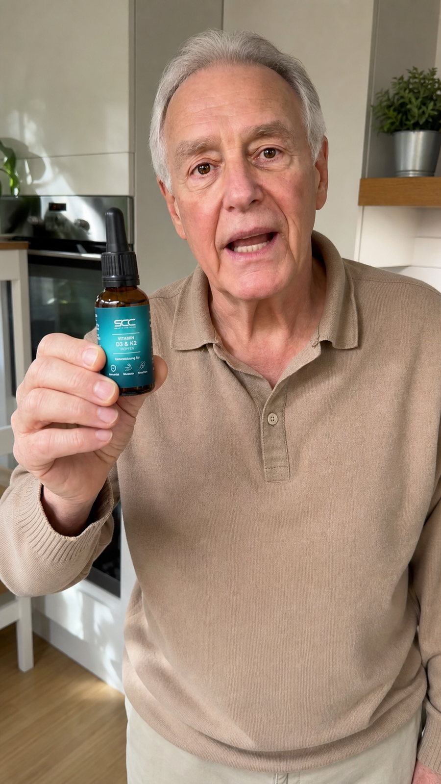 Klant toont Vitamin D3 en K2